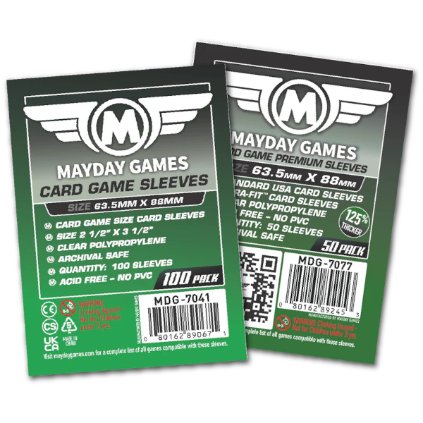 Protège Cartes / Sleeves Premium - 63,5x88mm (x50) - Mayday Games