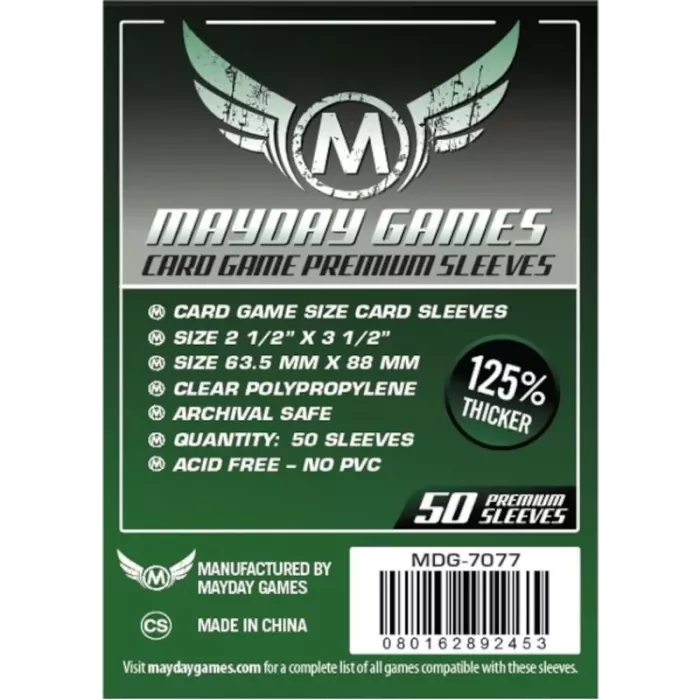 Protège Cartes / Sleeves Premium - 63,5x88mm (x50) - Mayday Games