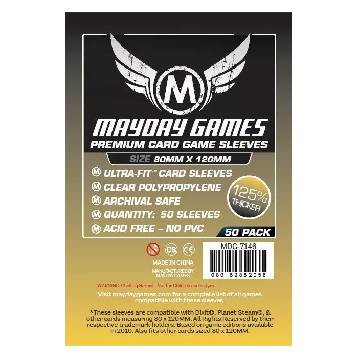 Protège Cartes / Sleeves Premium - 80x120mm (x50) - Mayday Games