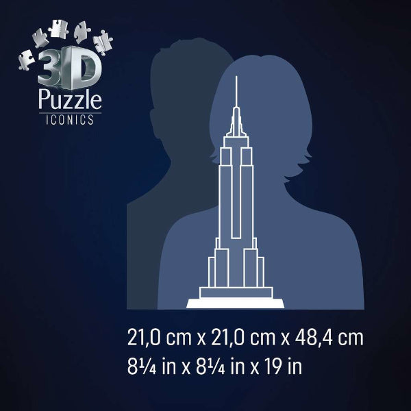 3D Puzzle Iconics - Empire State Building illuminé