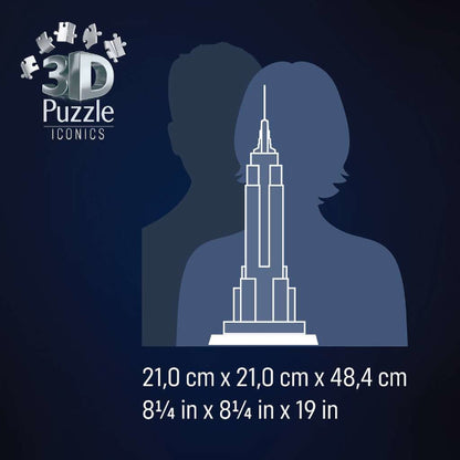 3D Puzzle Iconics - Empire State Building illuminé