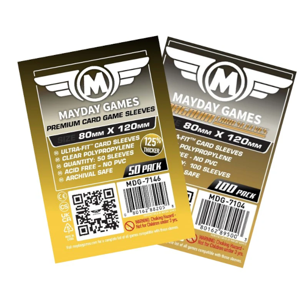 Protège Cartes / Sleeves Premium - 80x120mm (x50) - Mayday Games