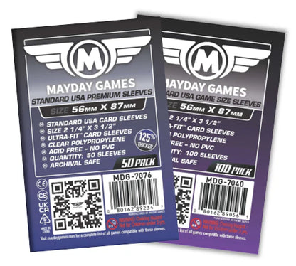 Protège Cartes / Sleeves Premium - 56x87mm (x50) - Mayday Games