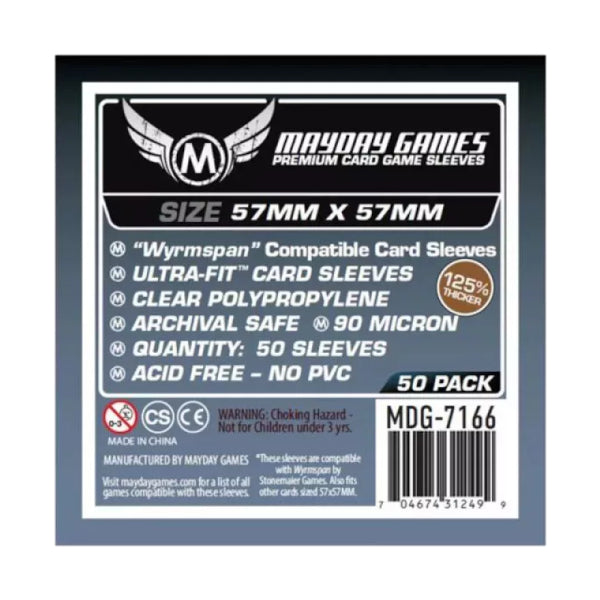 Protège Cartes / Sleeves Premium - 57x57mm (x50) - Mayday Games