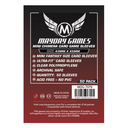 Protège Cartes / Sleeves Premium - 43x65mm (x50) - Mayday Games