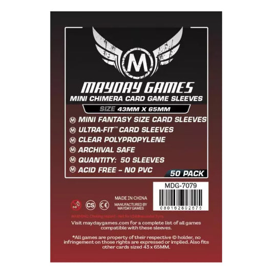 Protège Cartes / Sleeves Premium - 43x65mm (x50) - Mayday Games