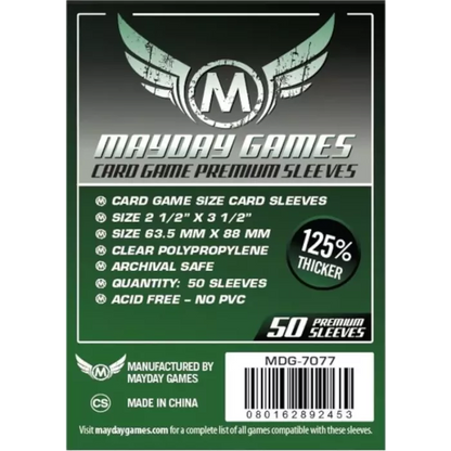Protège Cartes / Sleeves Premium - 63,5x88mm (x50) - Mayday Games